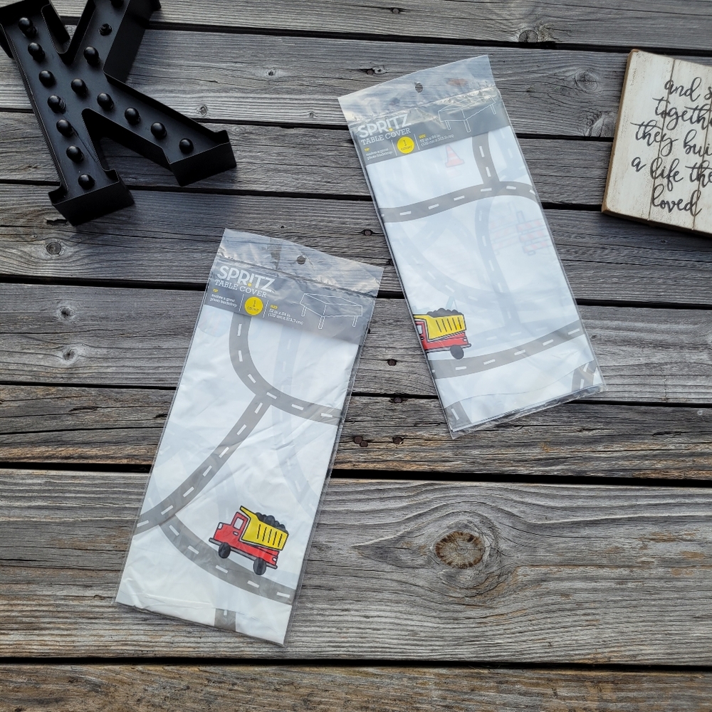 CONSTRUCTION BIRTHDAY TABLE COVER